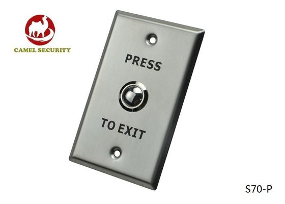 Stainless Steel Door Exit Push Button Switches Panel Mount American ANSI Size
