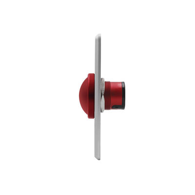 Mushroom Push Button with Metal Plate and Square European Size