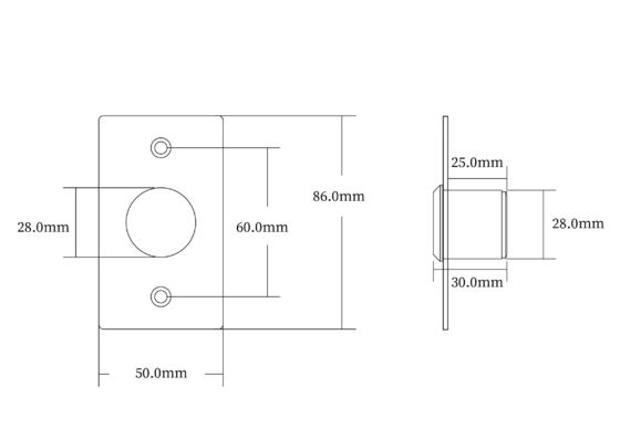 Weatherproof LED Touch Sensor Switch , Touch Button Switch For Door Exit No Moving Part