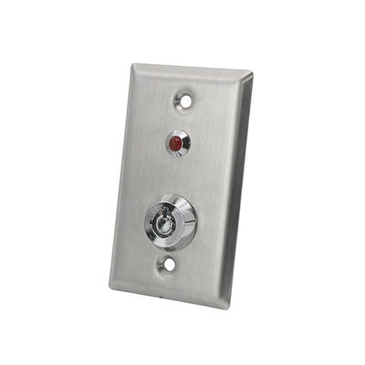 Round Corner Panel Keyed On Off Switch With Light , 86 * 50mm Emergency Key Switch