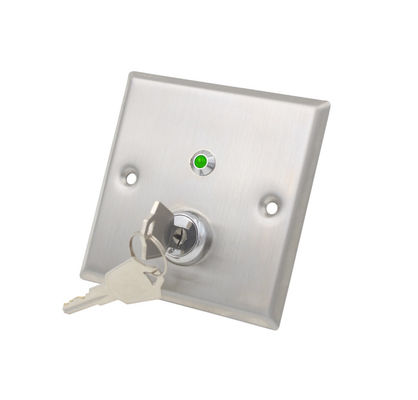 Anti - Vandal  Momentary Key Switch With Led Indicator Strong Stainless Steel Plate