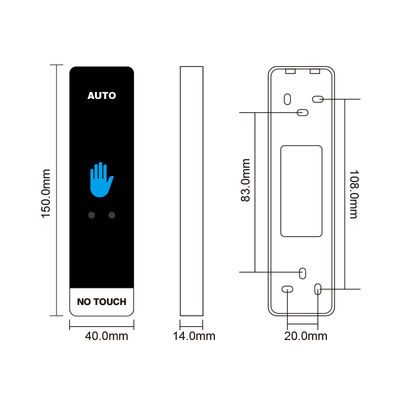 K1501B Automatic Door Infrared Sensor Switch Waterproof IP68 Multi-function Surface mount Zinc alloy Exit button