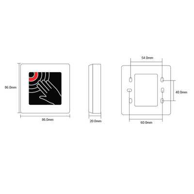 K4 Touchless Surface Mount Exit Button Waterproof IP68 Multi-function Surface mount Zinc alloy Exit button