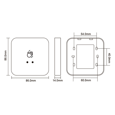 K86A/K86B Touchless Surface Mount Exit Button Waterproof IP68 Multi-function Surface mount Zinc alloy Exit button