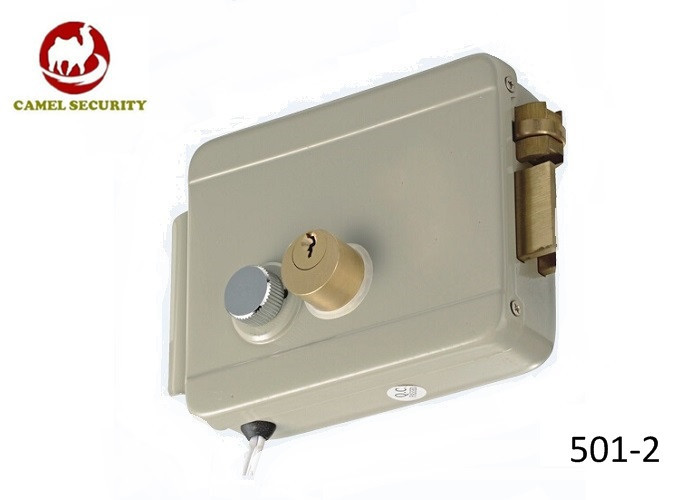 60mm Backset Solid  Brass Rim Lock , Gate Electric Lock 10W Consumption Power