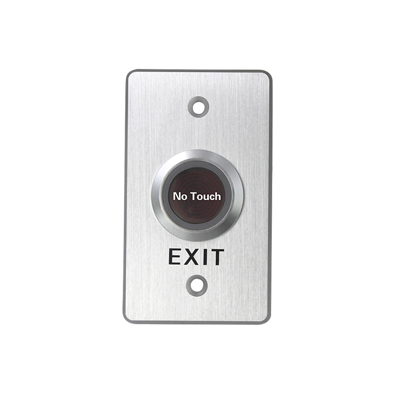 Aluminum Alloy Faceplate Touchless Exit Button For Door Acess System 9 - 12V DC