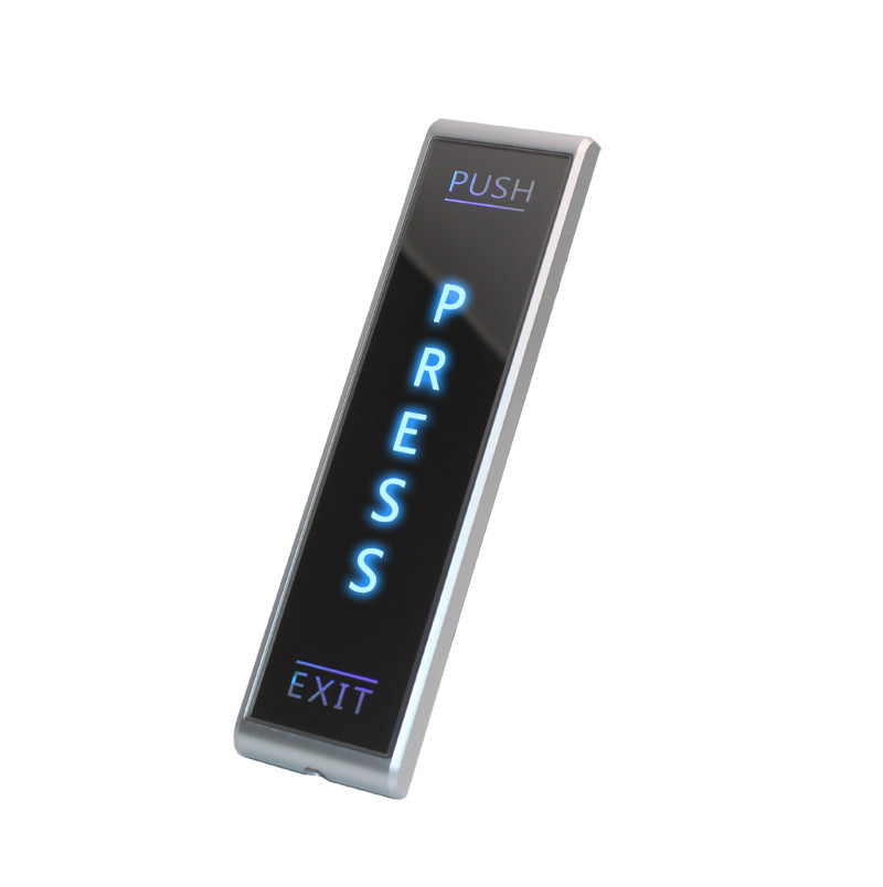 Narrow Surface Mounted Push To Exit Button PRESS / TOUCH Sign Optional Long Button